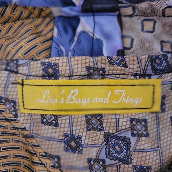 Lisa's Bags and Things Shoulder Crossbody Purse Bag Made of Silk Ties - Picture 4 of 5